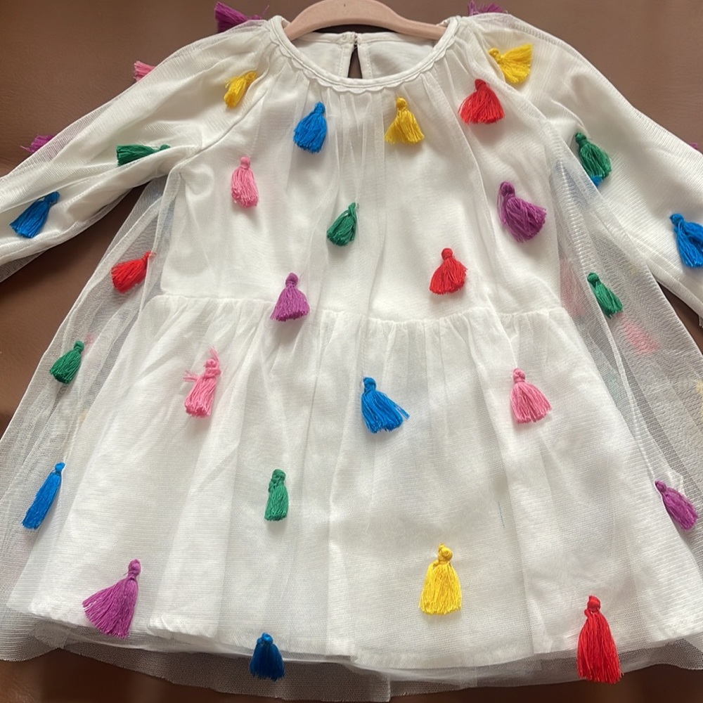 NWT Stella McCartney White Tassle Dress (3 months) - Picture 3 of 6